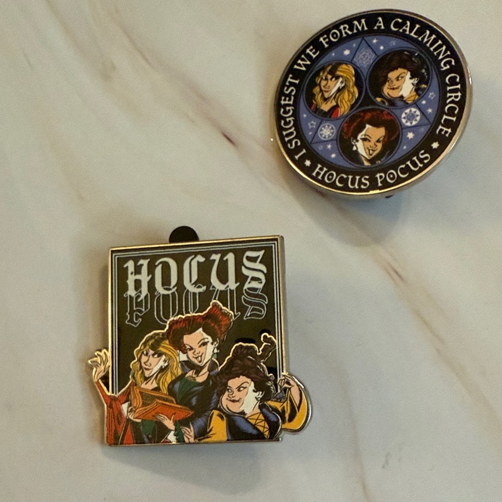 Set of two official Disney Parks Hocus Pocus pins